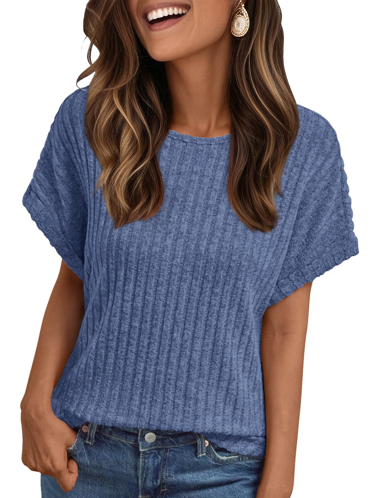 LILLUSORY Women Short Sleeve T-Shirt Summer Dressy Casual Blouse for Business Top Clothing
| LILLUSORY Women Short Slee